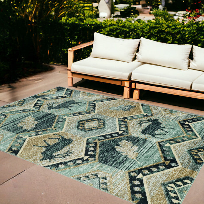 8' X 10' Seafoam Lodge Area Rug