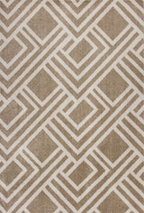 8' X 11' Beige Geometric Indoor Outdoor Area Rug