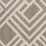 8' X 11' Beige Geometric Indoor Outdoor Area Rug