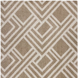 8' X 11' Beige Geometric Indoor Outdoor Area Rug