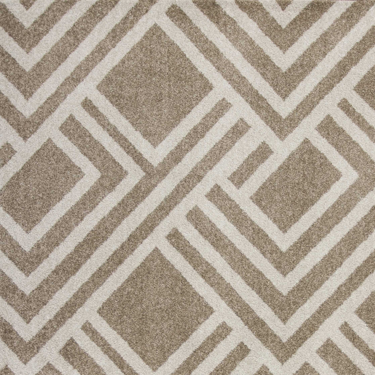 8' X 11' Beige Geometric Indoor Outdoor Area Rug