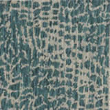 3' X 5' Teal Blue Abstract Indoor Outdoor Area Rug