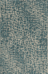 3' X 5' Teal Blue Abstract Indoor Outdoor Area Rug