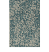 3' X 5' Teal Blue Abstract Indoor Outdoor Area Rug