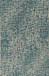 3' X 5' Teal Blue Abstract Indoor Outdoor Area Rug