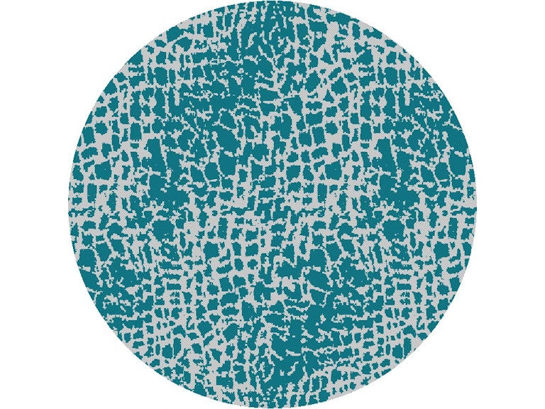 3' X 5' Teal Blue Abstract Indoor Outdoor Area Rug