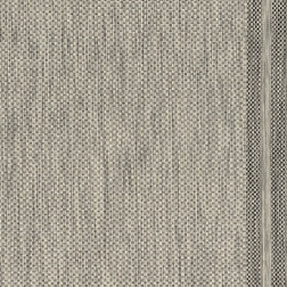 8' X 11' Gray Striped Indoor Outdoor Area Rug