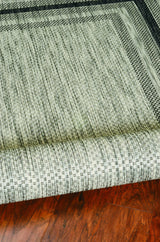 8' X 11' Gray Striped Indoor Outdoor Area Rug