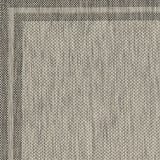 8' X 11' Gray Striped Indoor Outdoor Area Rug