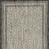 8' X 11' Gray Striped Indoor Outdoor Area Rug