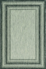 8' X 11' Gray Striped Indoor Outdoor Area Rug