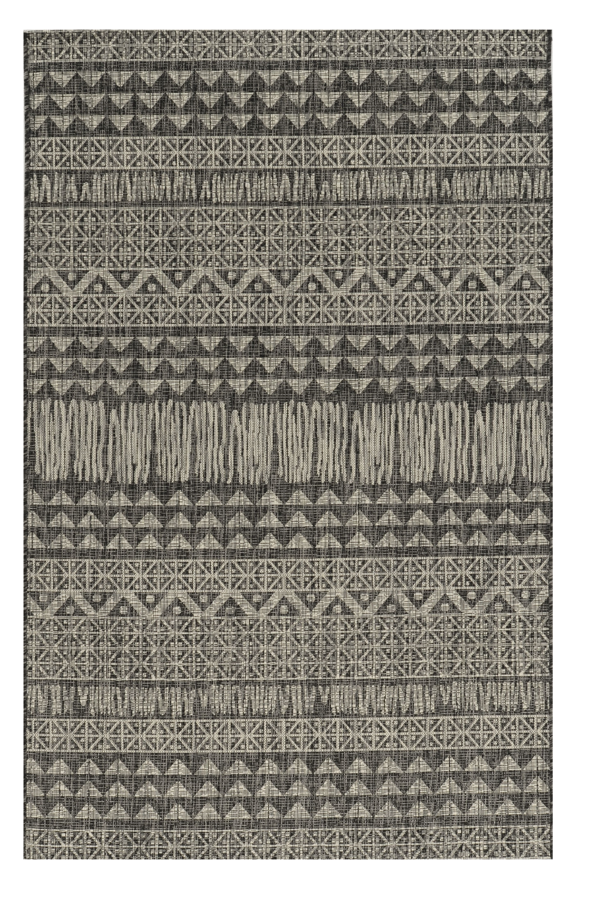 3' X 4' Charcoal Southwestern Indoor Outdoor Area Rug