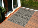 3' X 4' Charcoal Southwestern Indoor Outdoor Area Rug