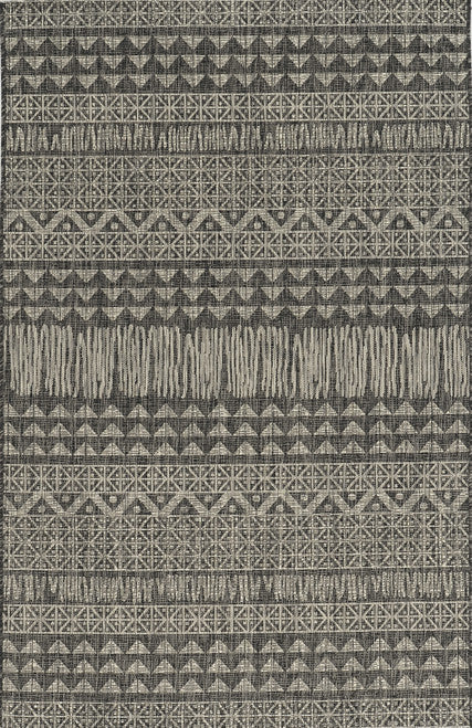 3' X 4' Charcoal Southwestern Indoor Outdoor Area Rug