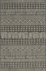 3' X 4' Charcoal Southwestern Indoor Outdoor Area Rug