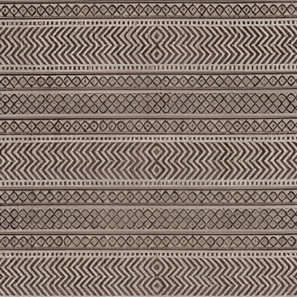 3' X 4' Brown Geometric Indoor Outdoor Area Rug