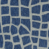 3' X 4' Blue and Gray Abstract Indoor Outdoor Area Rug