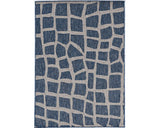 3' X 4' Blue and Gray Abstract Indoor Outdoor Area Rug