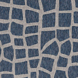 3' X 4' Blue and Gray Abstract Indoor Outdoor Area Rug