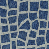 3' X 4' Blue and Gray Abstract Indoor Outdoor Area Rug