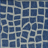 3' X 4' Blue and Gray Abstract Indoor Outdoor Area Rug