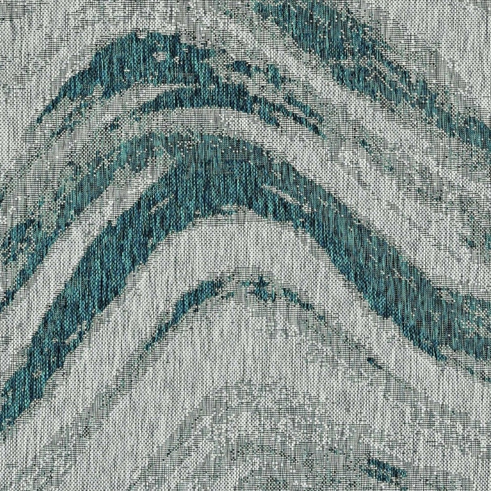 3' X 4' Gray Abstract Indoor Outdoor Area Rug