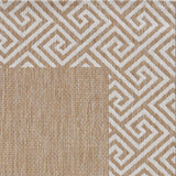 5' X 8' Ivory Geometric Indoor Outdoor Area Rug