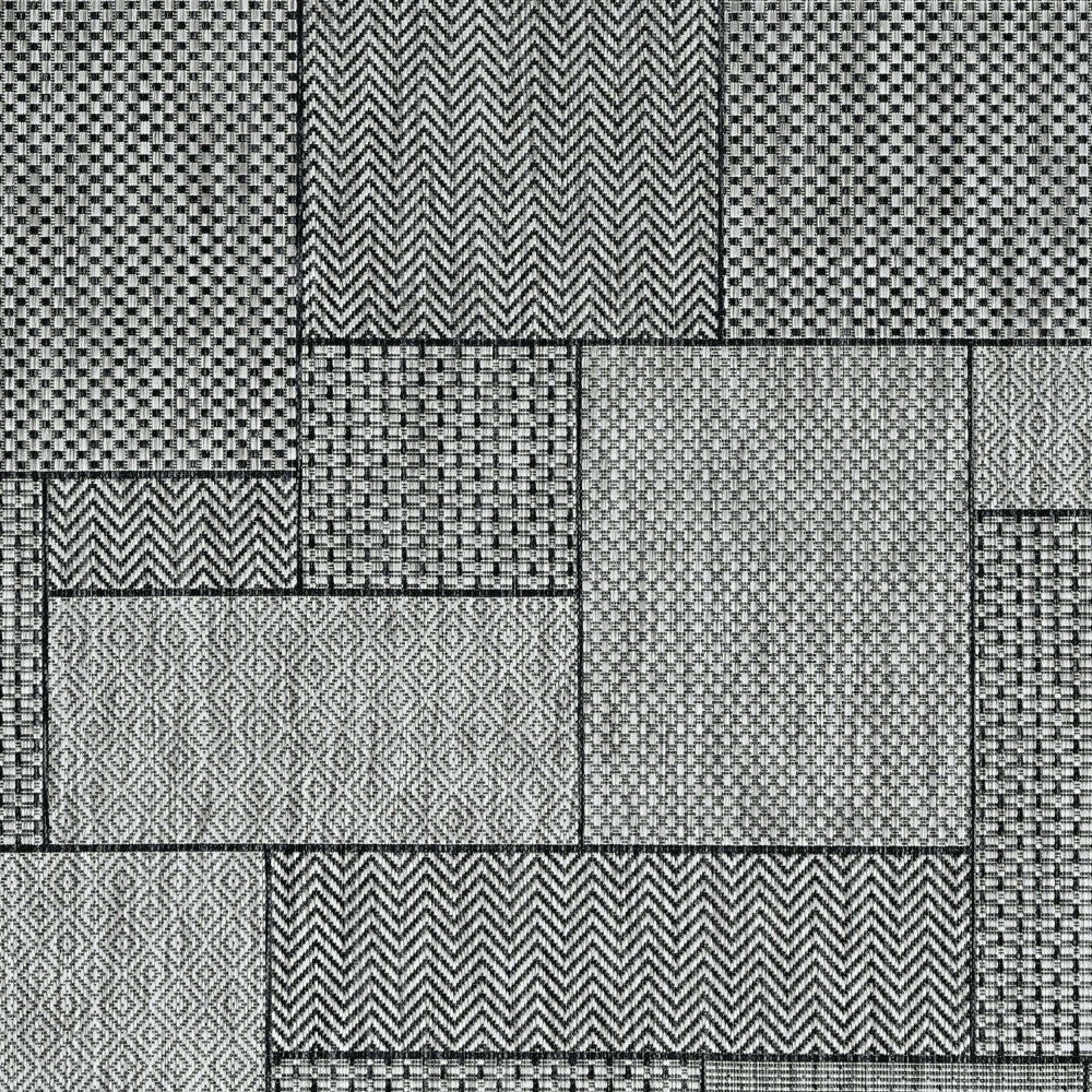 3' X 5' Gray Abstract Indoor Outdoor Area Rug