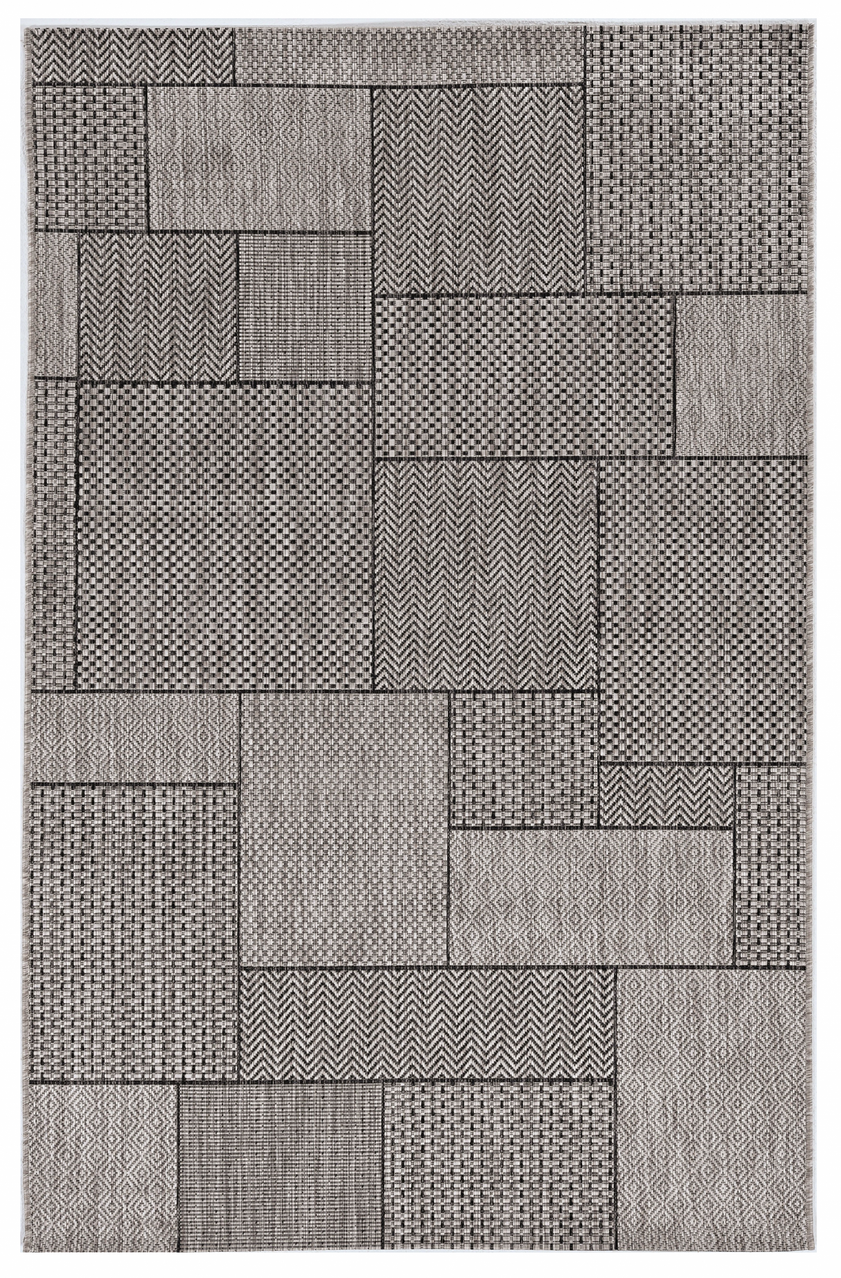 3' X 5' Gray Abstract Indoor Outdoor Area Rug