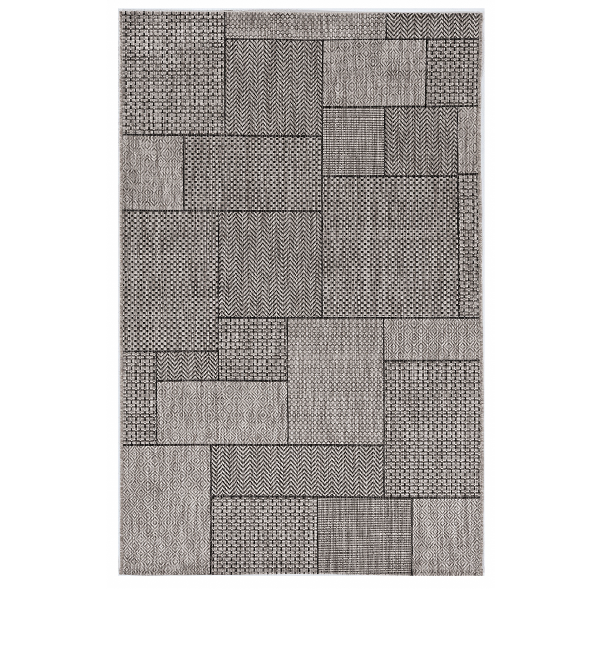 3' X 5' Gray Abstract Indoor Outdoor Area Rug