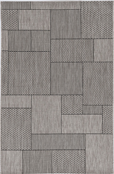 3' X 5' Gray Abstract Indoor Outdoor Area Rug