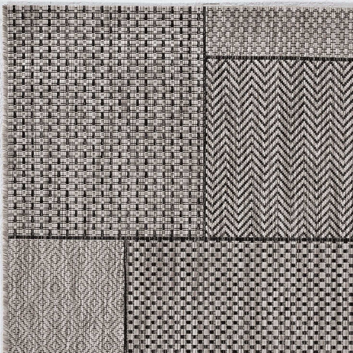 3' X 5' Gray Abstract Indoor Outdoor Area Rug