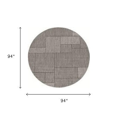 3' X 5' Gray Abstract Indoor Outdoor Area Rug