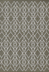 8' X 10' Gray Geometric Indoor Outdoor Area Rug