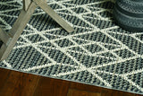 8' X 10' Gray Geometric Indoor Outdoor Area Rug