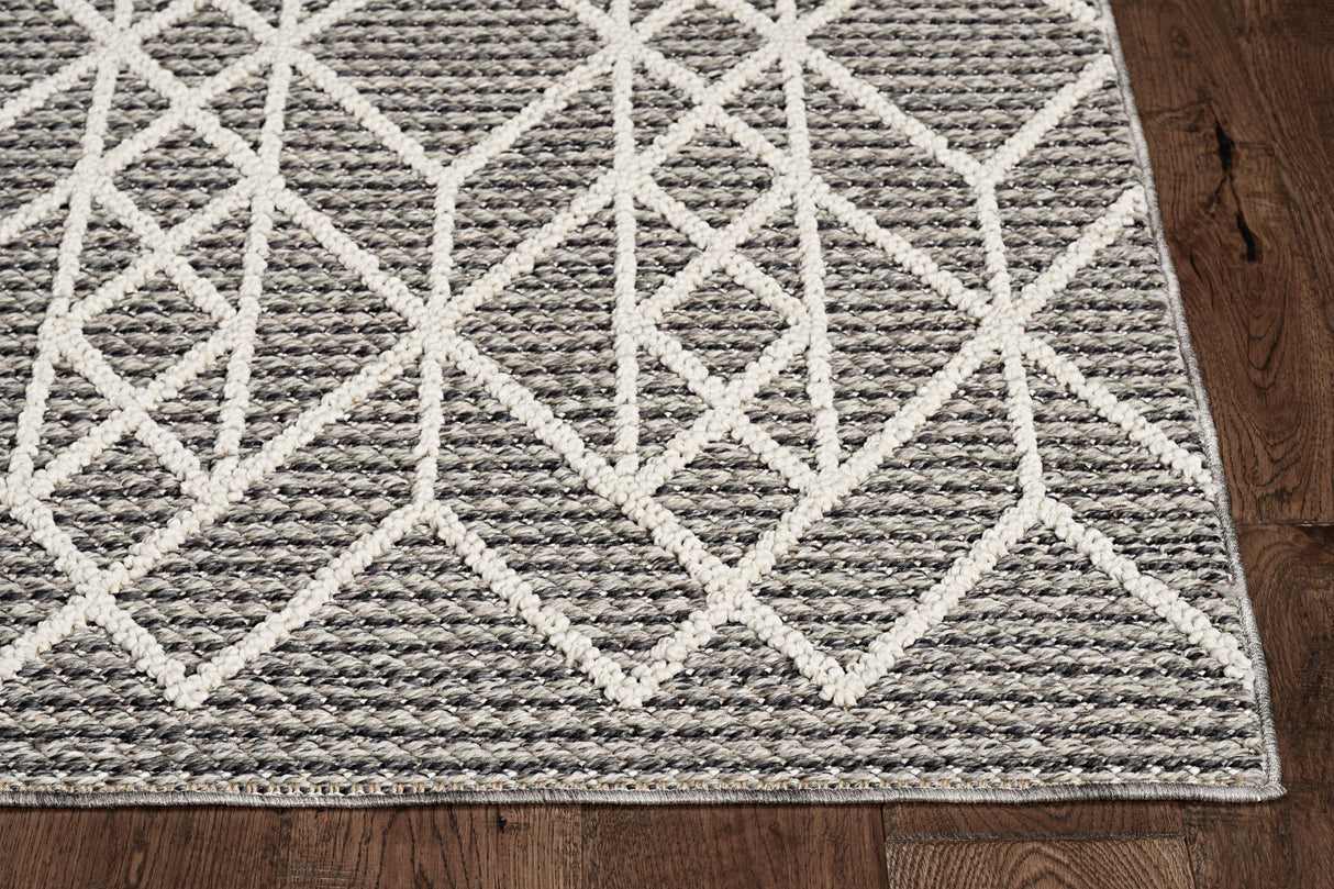 8' X 10' Gray Geometric Indoor Outdoor Area Rug