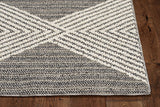 3' X 8' Gray Geometric Indoor Outdoor Area Rug