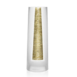 11" Gold Cylinder Lead Free Crystal Table Vase