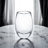 8" Clear Cylinder Crystal Glass Table Vase