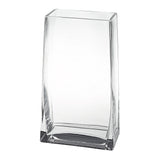 10" Clear Crystal Glass Rectangular Table Vase