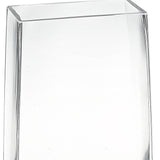 10" Clear Crystal Glass Rectangular Table Vase