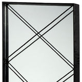 Black Rectangle Full Length Hanging Metal Mirror