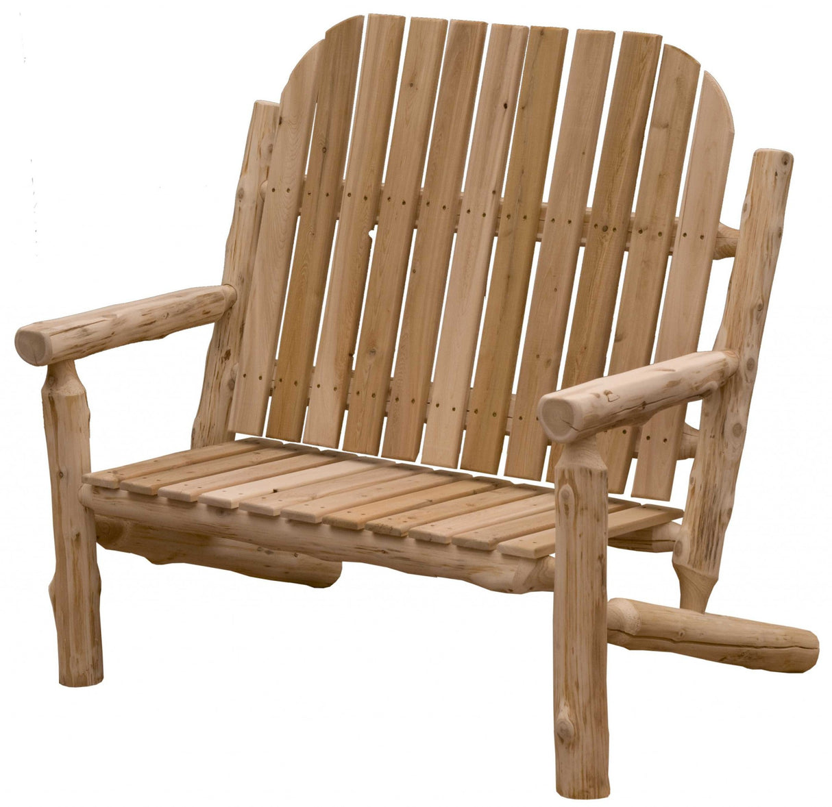 48" Natural Solid Wood Indoor Outdoor Arm Chair