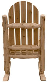 27" Natural Wood Solid Wood Indoor Outdoor Rocking Chair