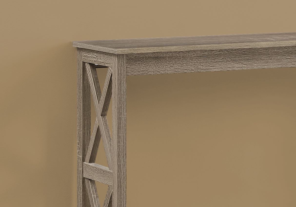 47" Taupe Console Table With Storage