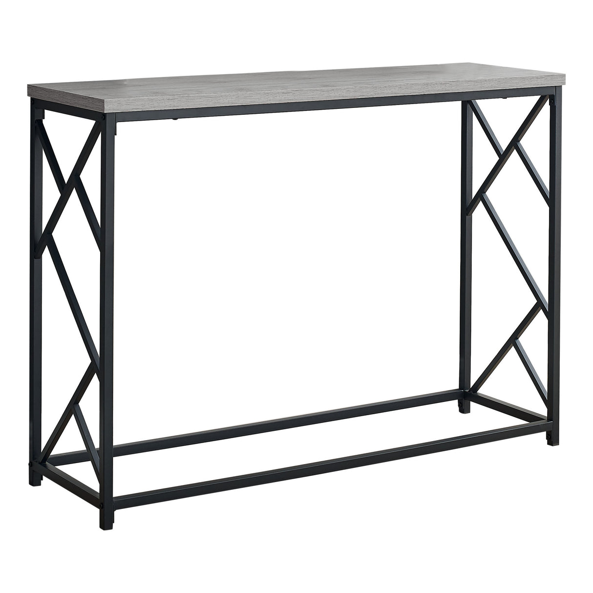 44" Gray and Black Frame Console Table