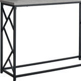 44" Gray and Black Frame Console Table