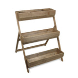 3 Tier Wooden Shelves Storage Plant Stand