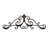 11" X 32" Brown Metal Rustic Scroll Hanging Dimensional Sculpture