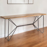 16" Brown Solid Wood Console Table